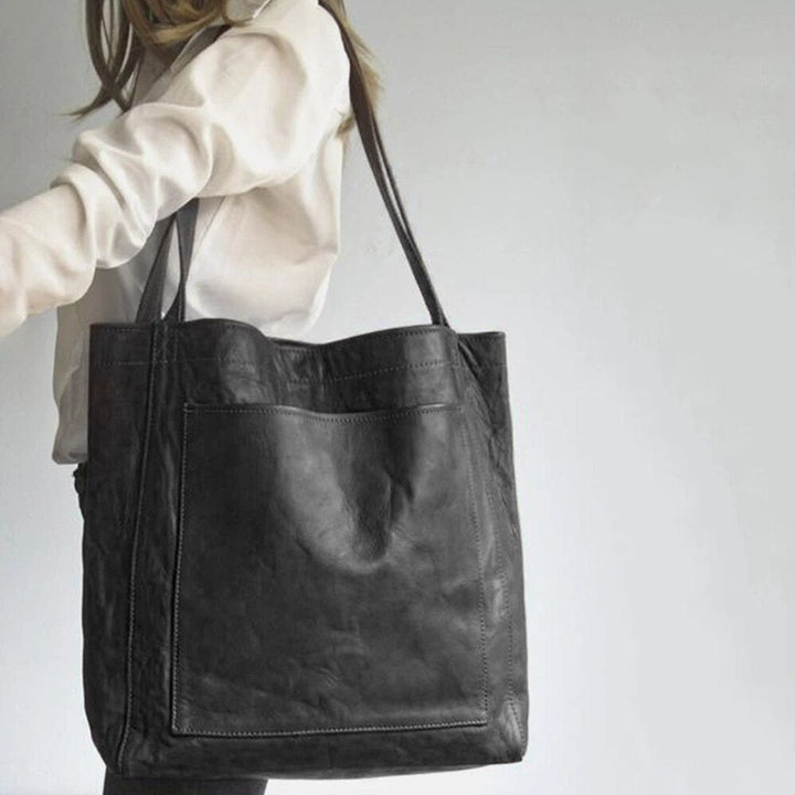 Luxe leren tote handtas voor dames