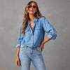 Oversized vintage denim overhemd