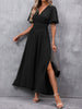 Elegante V-hals maxi-jurk voor dames