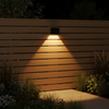Luxe LED-wandlamp op zonne-energie | Draadloos | IP65 | Buiten | Zwart