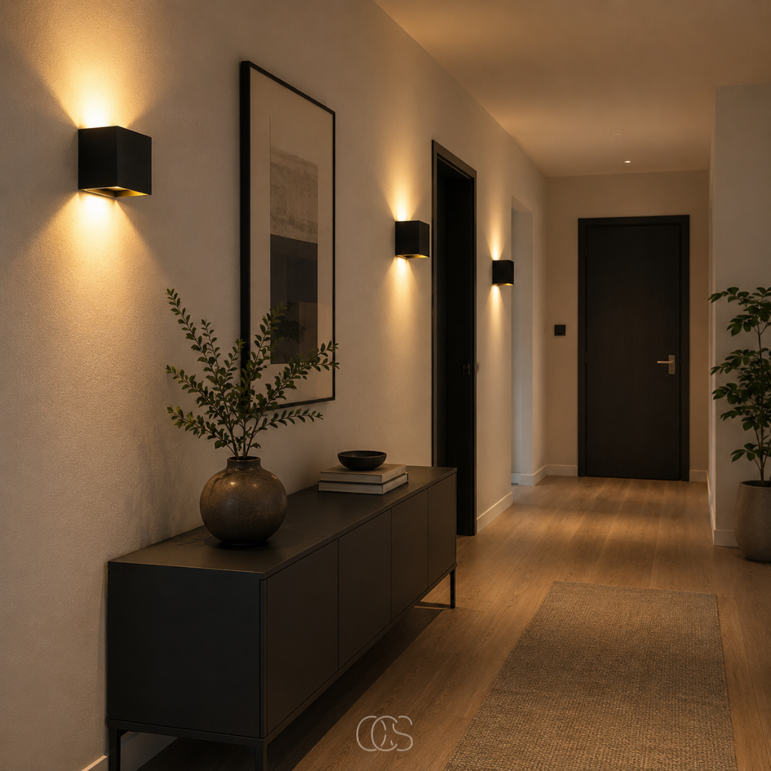 Luxe draadloze wandlamp | vierkante sensorlamp | aluminium 10 x 10 cm