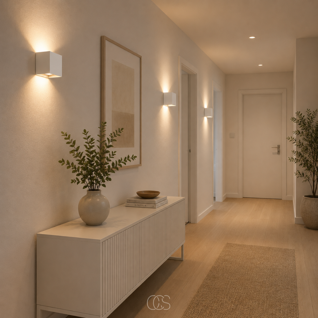 Luxe draadloze wandlamp | vierkante sensorlamp | aluminium 10 x 10 cm