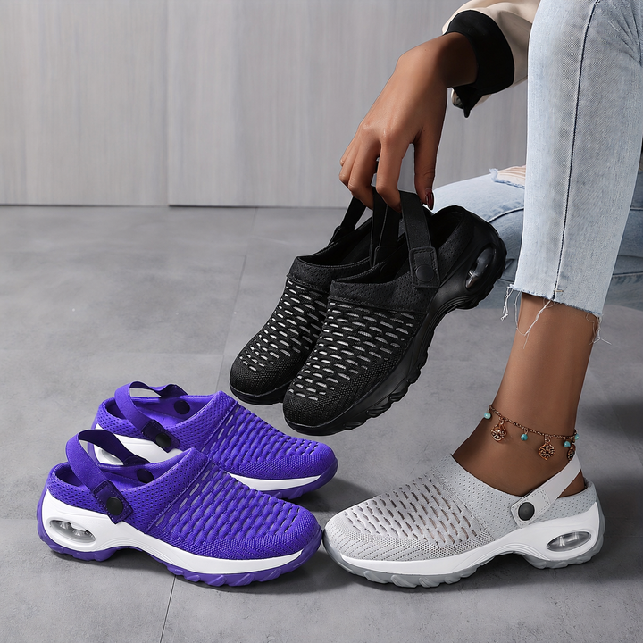 Orthopedische mesh-clogs voor dames | Luchtkussendemping | Antislip instapschoenen