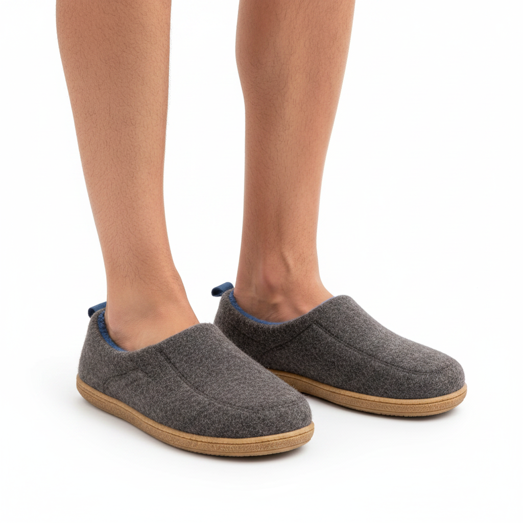 Orthopedische unisex pantoffel voor binnenshuis – harde zool & fleece-voering