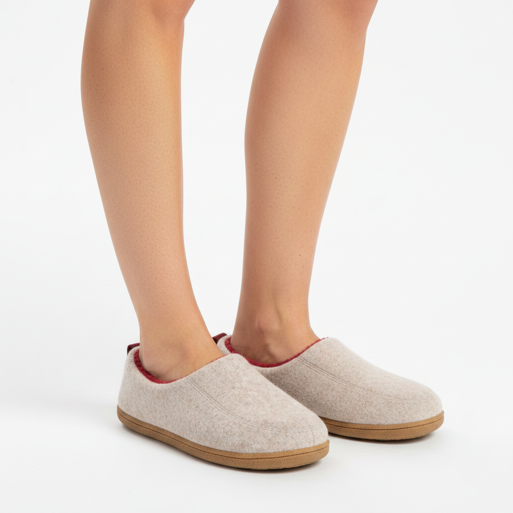 Orthopedische unisex pantoffel voor binnenshuis – harde zool & fleece-voering