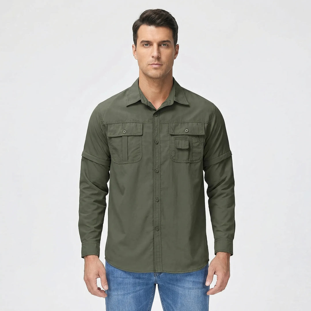 Outdoorshirt met afritsbare mouwen - Brett
