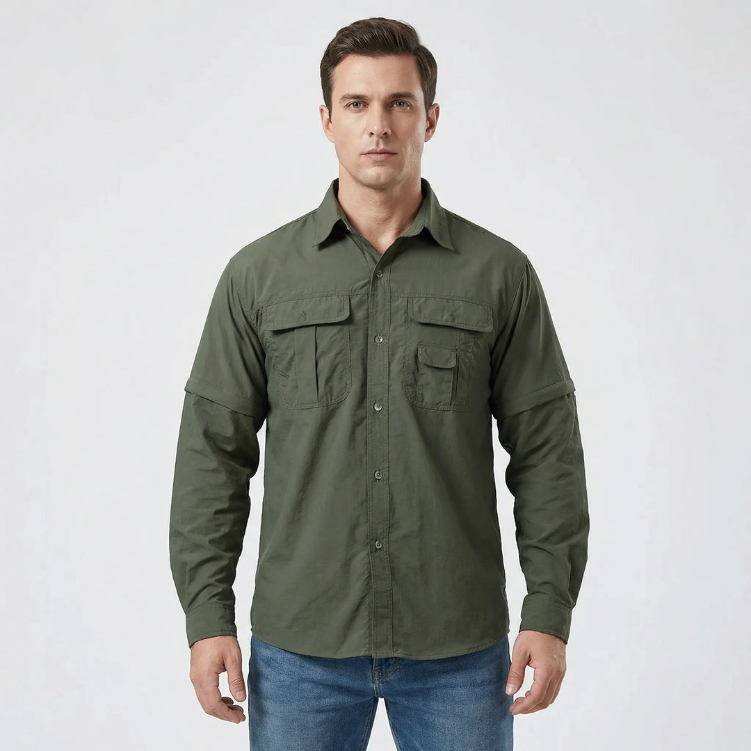 Outdoorshirt met afritsbare mouwen - Brett