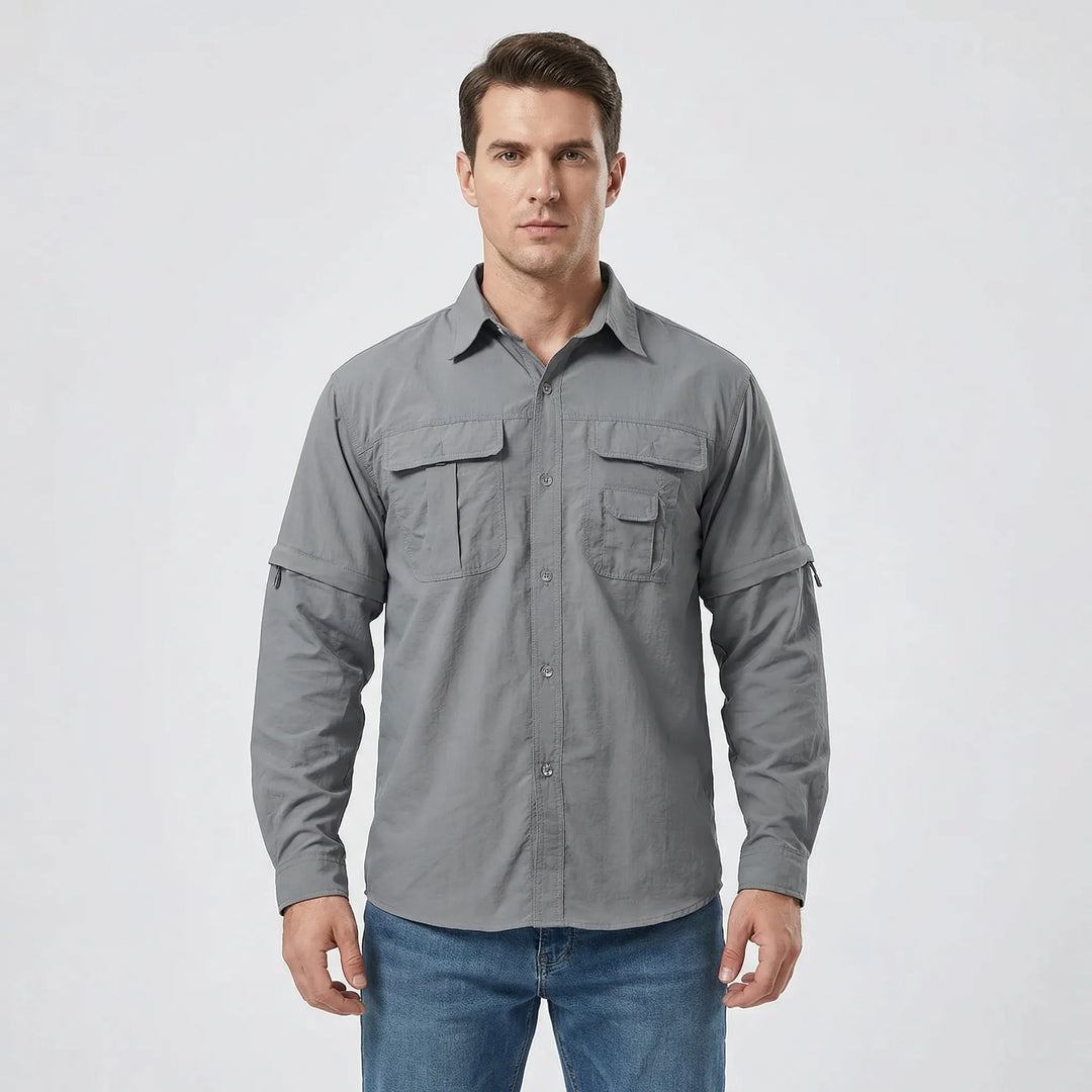 Outdoorshirt met afritsbare mouwen - Brett