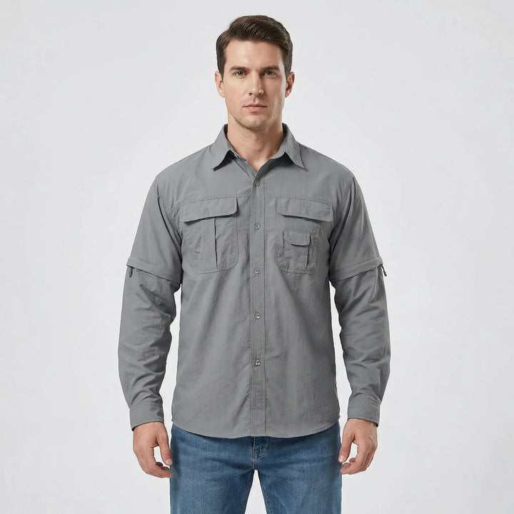 Outdoorshirt met afritsbare mouwen - Brett