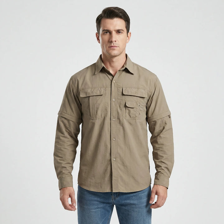 Outdoorshirt met afritsbare mouwen - Brett