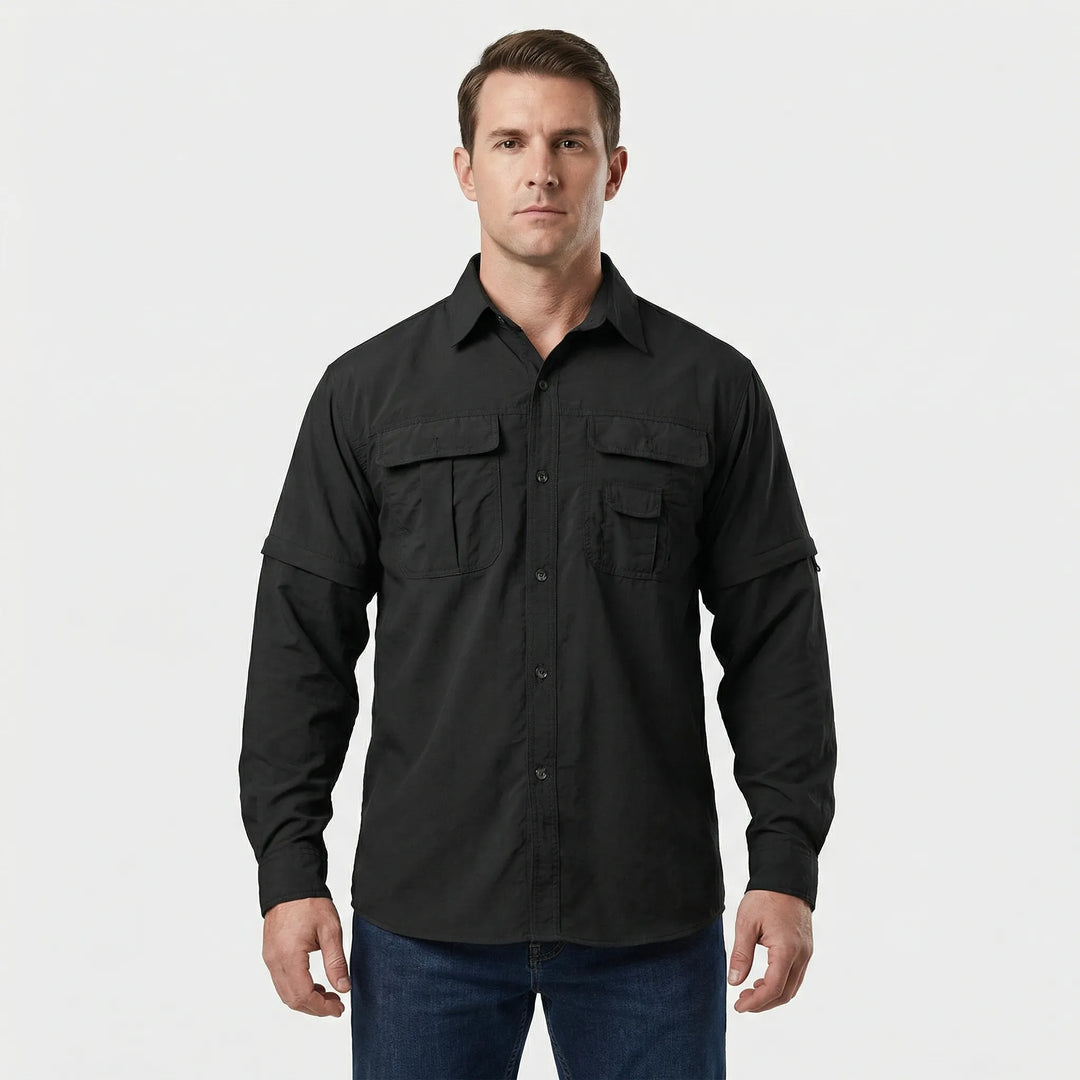 Outdoorshirt met afritsbare mouwen - Brett