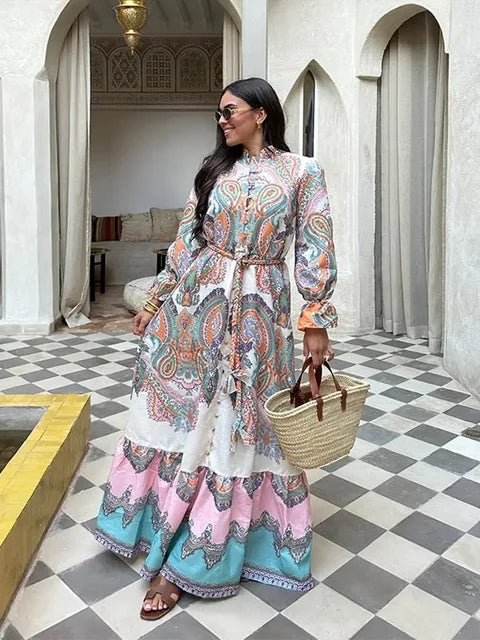 Maxi en mini bohemian jurk - Angela