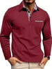 Poloshirt voor heren met lange mouwen | Smart-casual comfortabele pasvorm