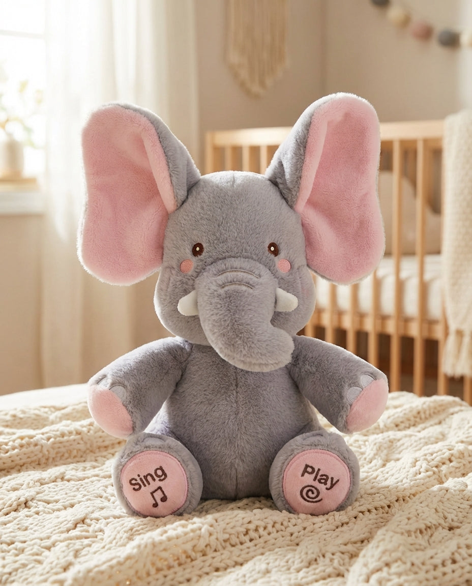 PeekaBuddy – De giechelende, interactieve kiekeboe-pluche olifant