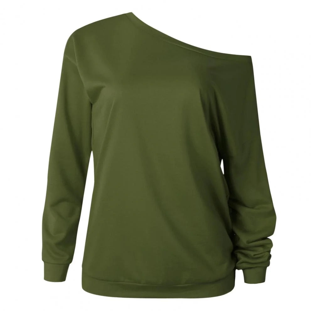 Eén off-shoulder losse warme damestrui - Beatrix
