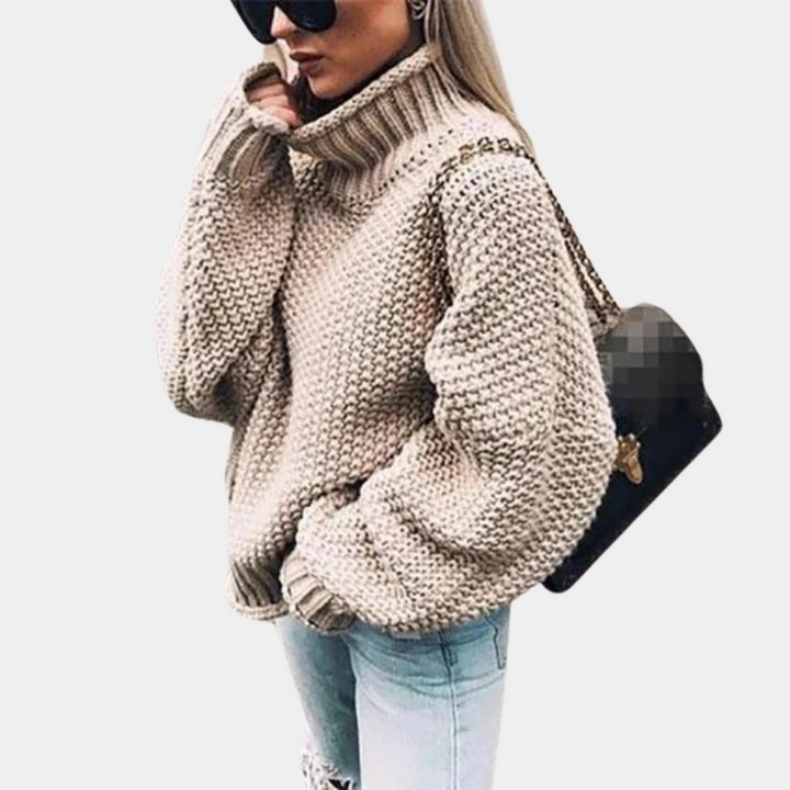Beige warme trui voor dames