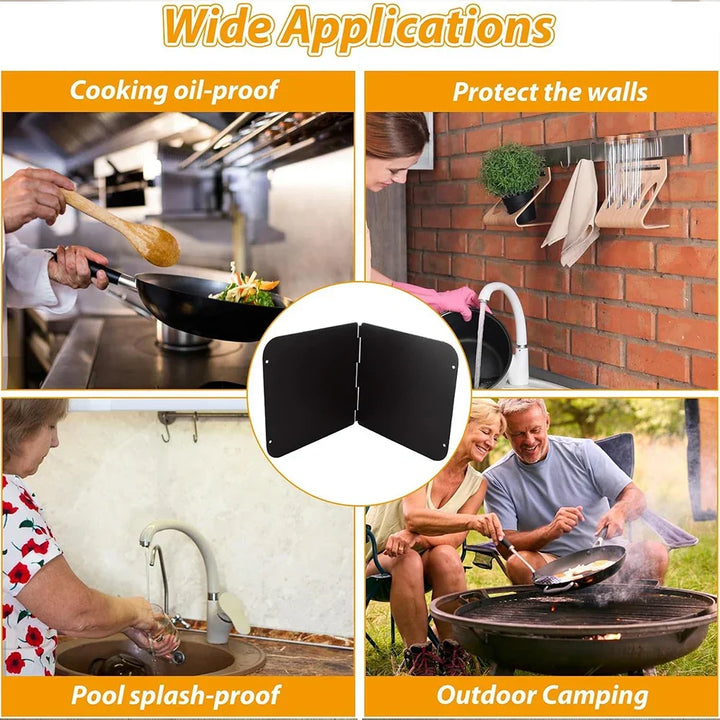 Opvouwbaar RVS spatscherm, tweezijdige vetspatbescherming – CookShield