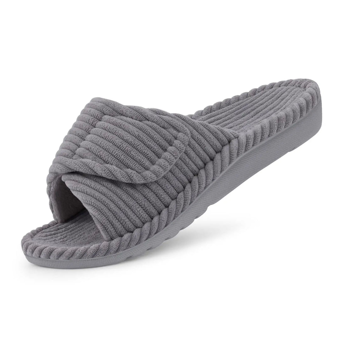 Orthopedische corduroy pantoffels met voetboogondersteuning