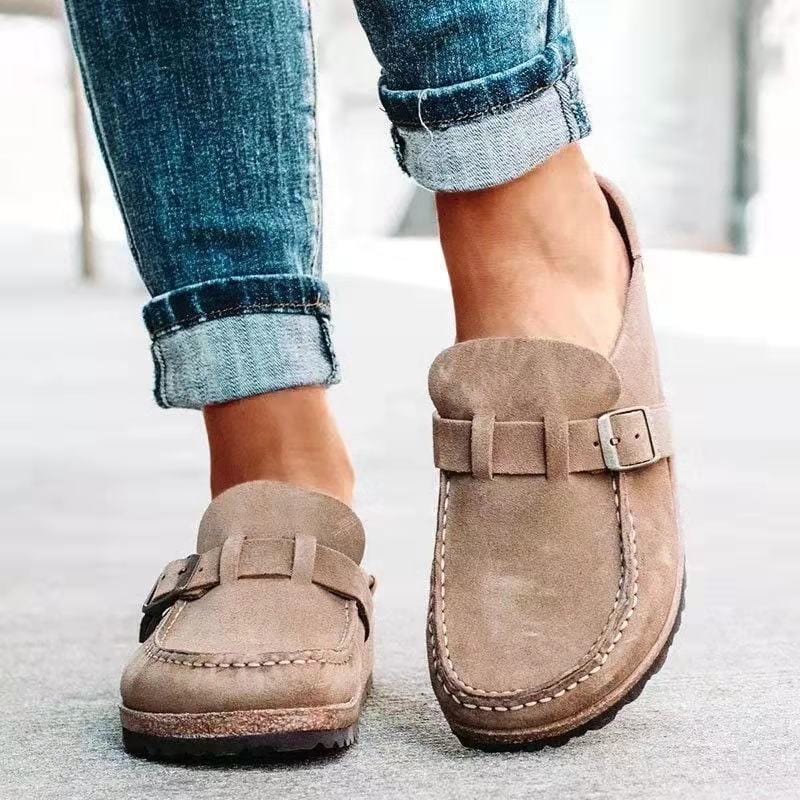 Retro suède slippers met orthopedisch comfort – Solenza