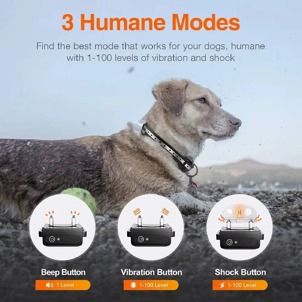 Oplaadbare elektrische trainingshalsband met afstandsbediening, 1000 m bereik – PetControl