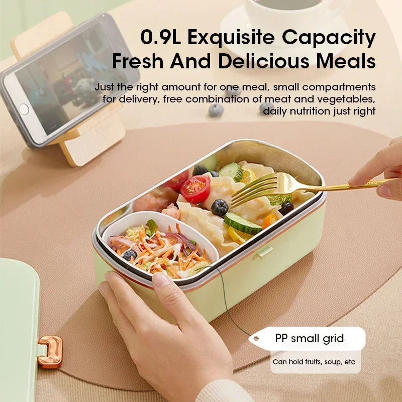 Draagbare elektrische lunchbox 900 ml met stoomfunctie – HeatMate