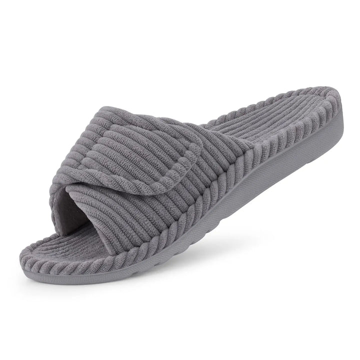 Orthopedische corduroy pantoffels met voetboogondersteuning