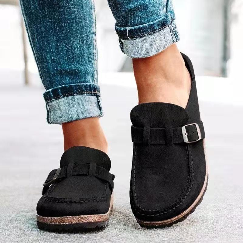Retro suède slippers met orthopedisch comfort – Solenza