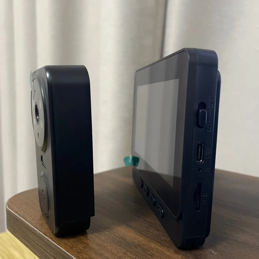 Draadloze Video Deurbel met 4,3" IPS Scherm & Nachtzicht