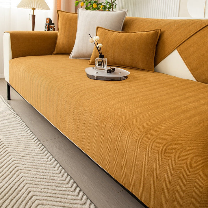 Antislip chenille bankhoes – blijft op zijn plek, 3 maten, verschillende kleuren