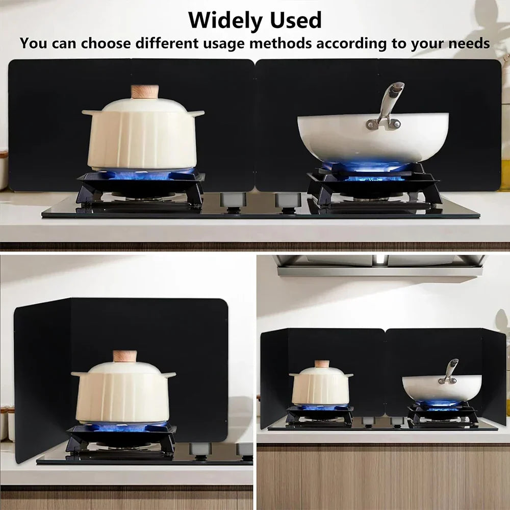 Opvouwbaar RVS spatscherm, tweezijdige vetspatbescherming – CookShield