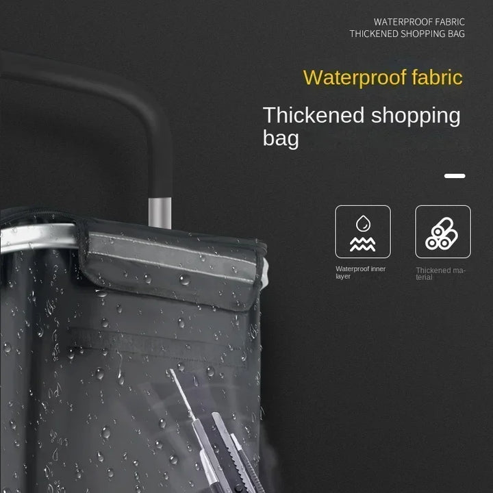 Grote Capaciteit & Waterdichte Vouwbare Winkelwagen – Movaro