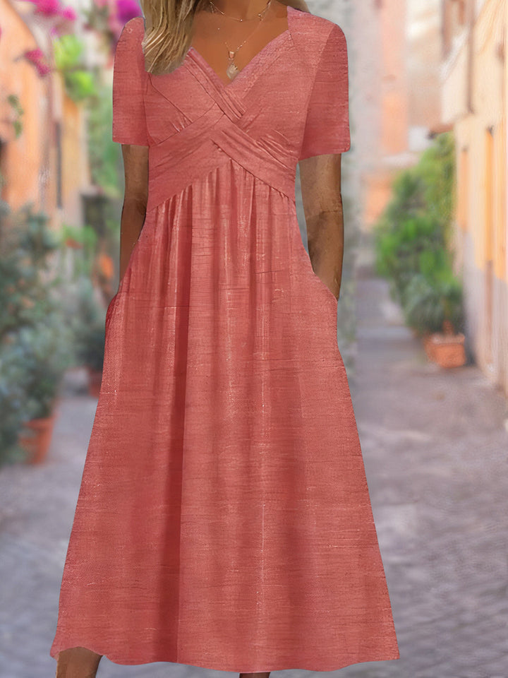 Stijlvolle Zomerjurk met een v-hals - Comfortabel en luchtig