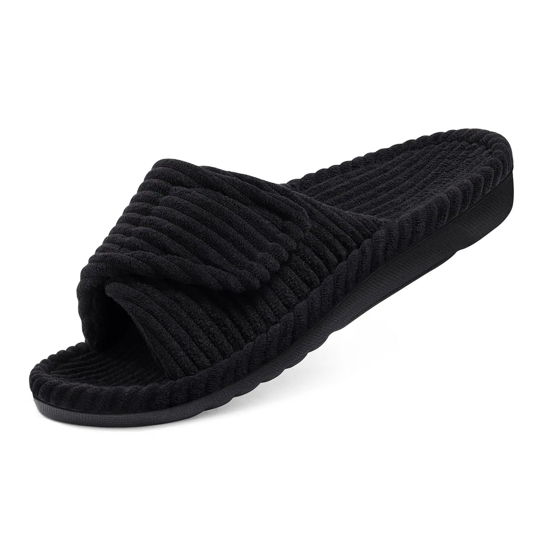 Orthopedische corduroy pantoffels met voetboogondersteuning