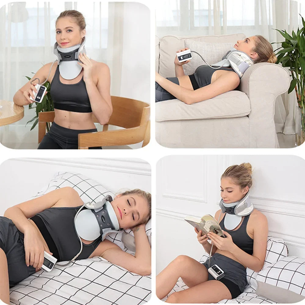 Verstelbaar Opblaasbaar Nektractiesysteem met Warmtecompress – Neris