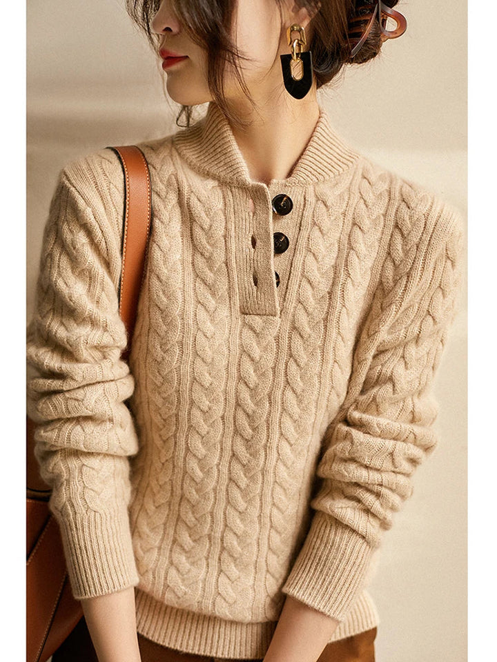 Arden kasjmier vest met knopen