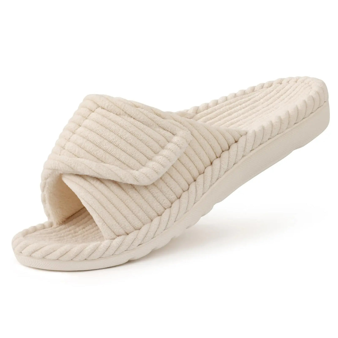 Orthopedische corduroy pantoffels met voetboogondersteuning