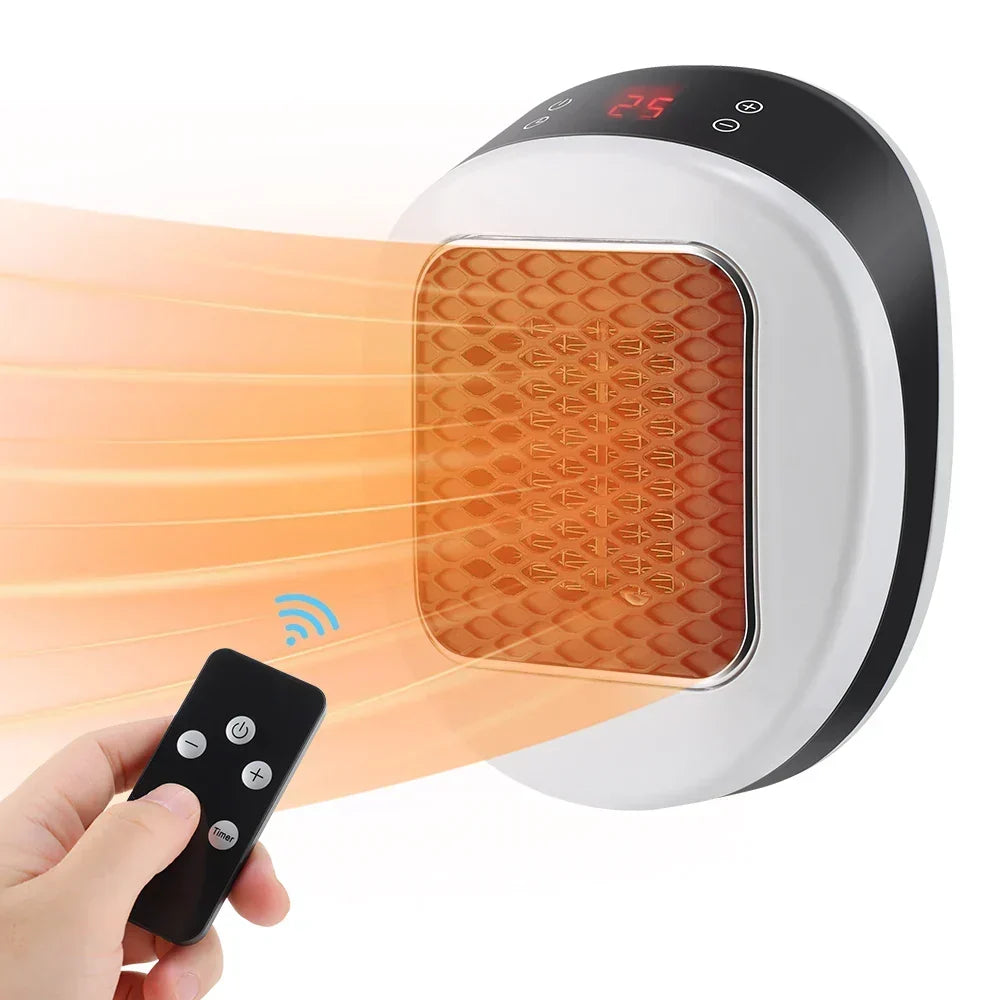 Mini-wandkachel 600 W met lcd-display en thermostaat