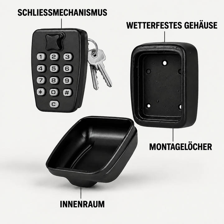 Sleutelkluisje met code | Weerbestendig metaal | Instelbaar cijferslot