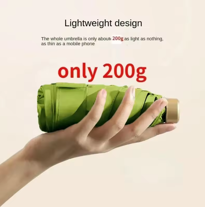 Compacte mini-zakparaplu met UV-bescherming