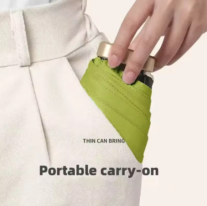 Compacte mini-zakparaplu met UV-bescherming
