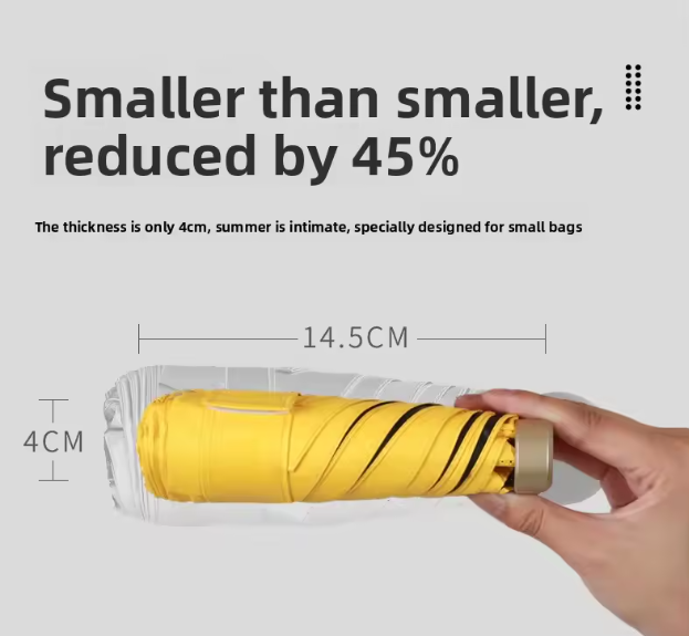 Compacte mini-zakparaplu met UV-bescherming