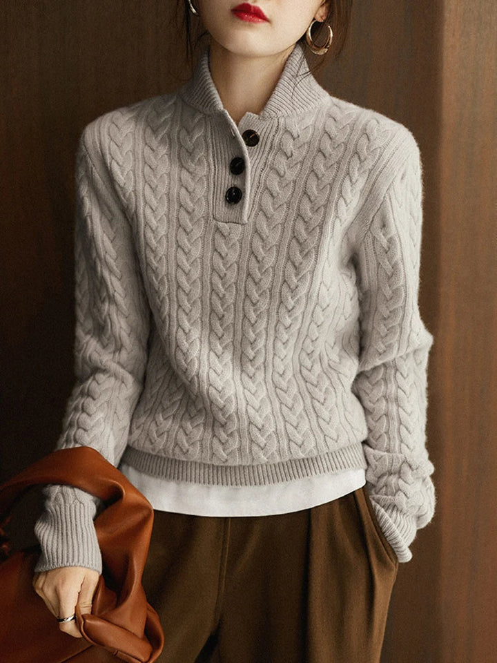Arden kasjmier vest met knopen