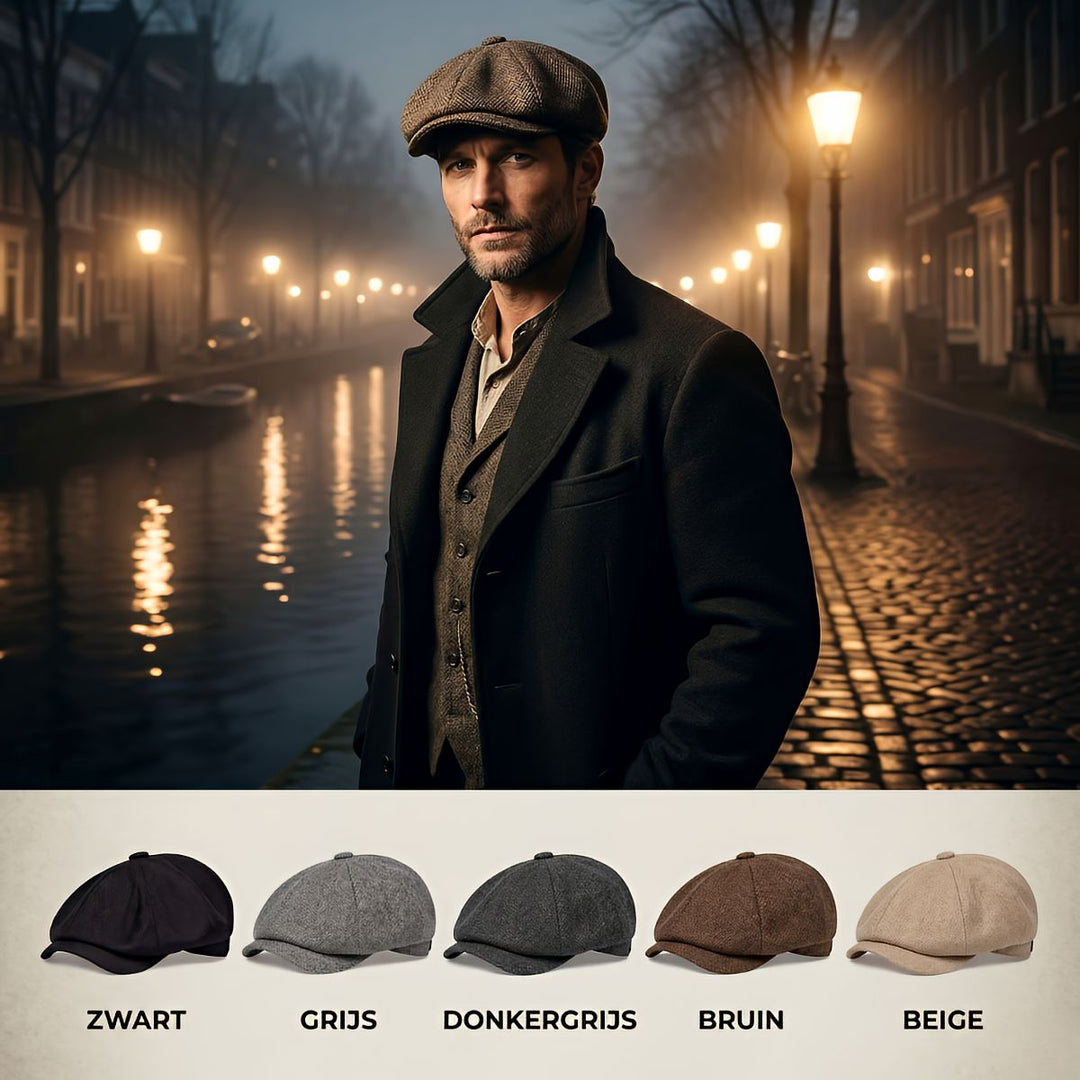 Vintage flatcap – klassieke newsboy-pet in retrostijl