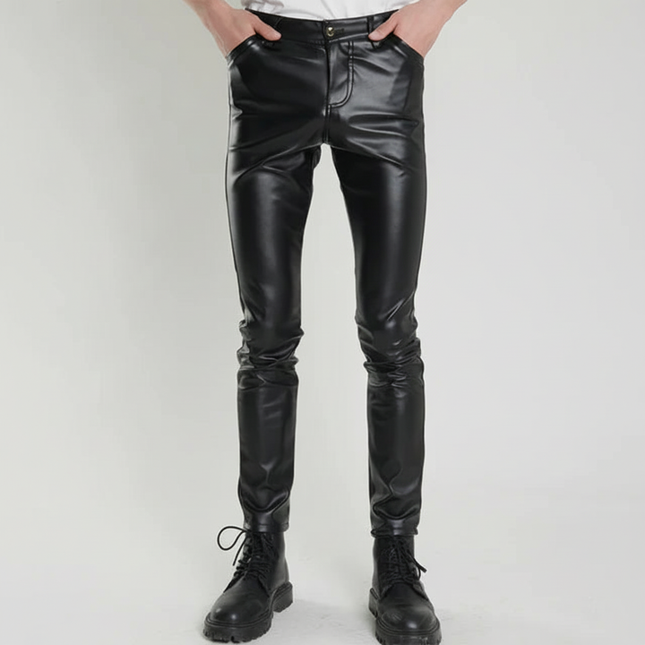 Skinny Fit Leren Broek - Heinrich
