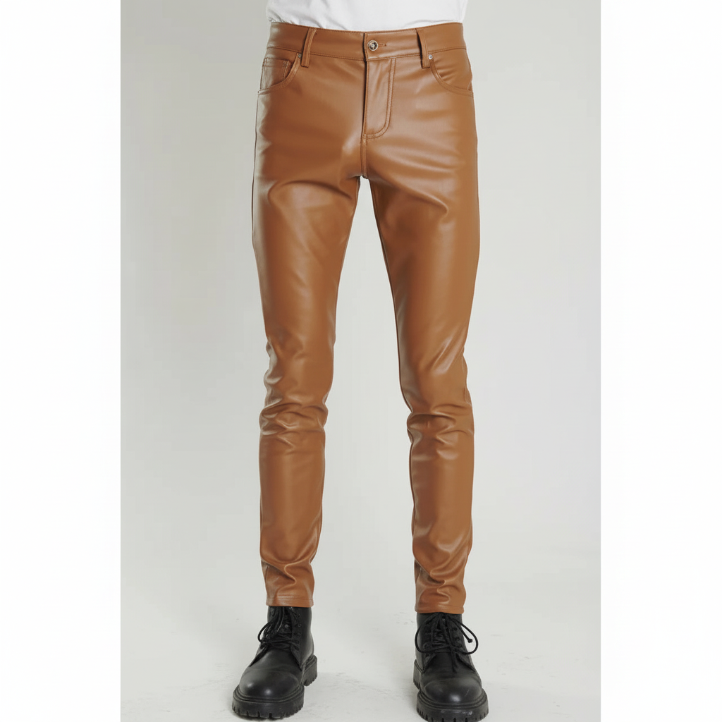Skinny Fit Leren Broek - Heinrich