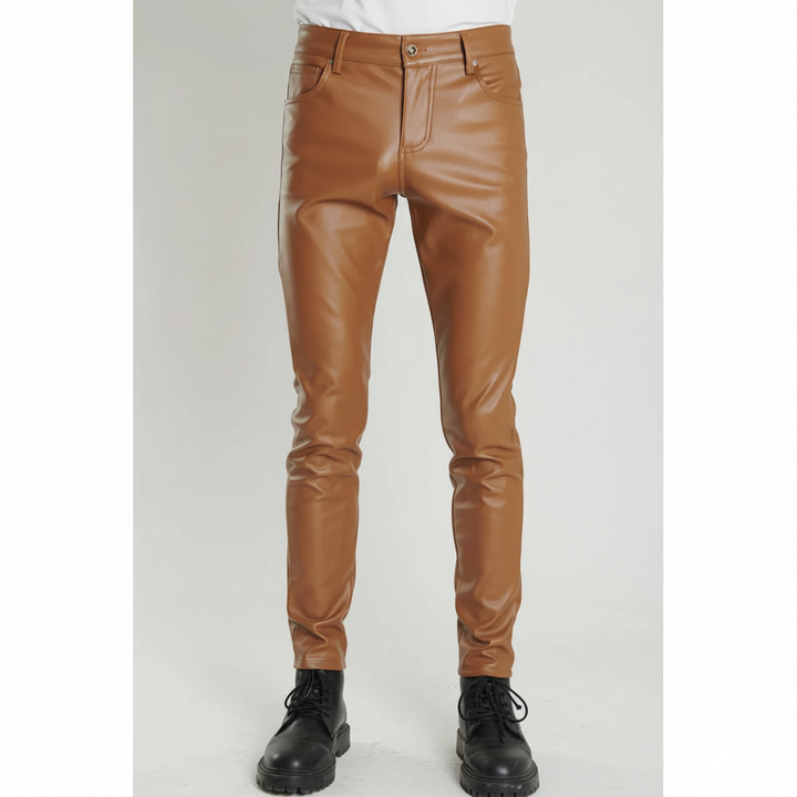 Skinny Fit Leren Broek - Heinrich
