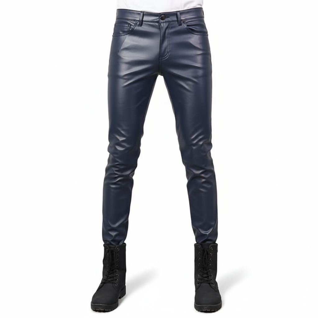 Skinny Fit Leren Broek - Heinrich