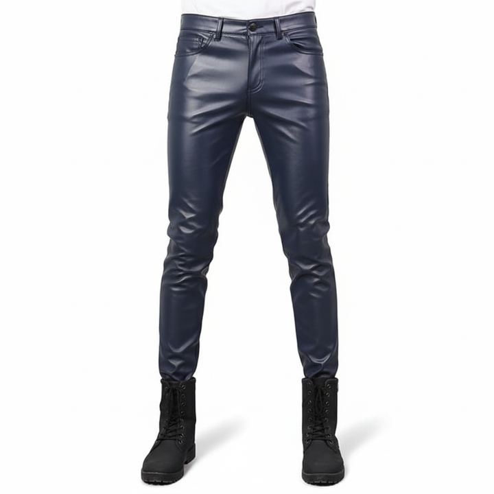 Skinny Fit Leren Broek - Heinrich