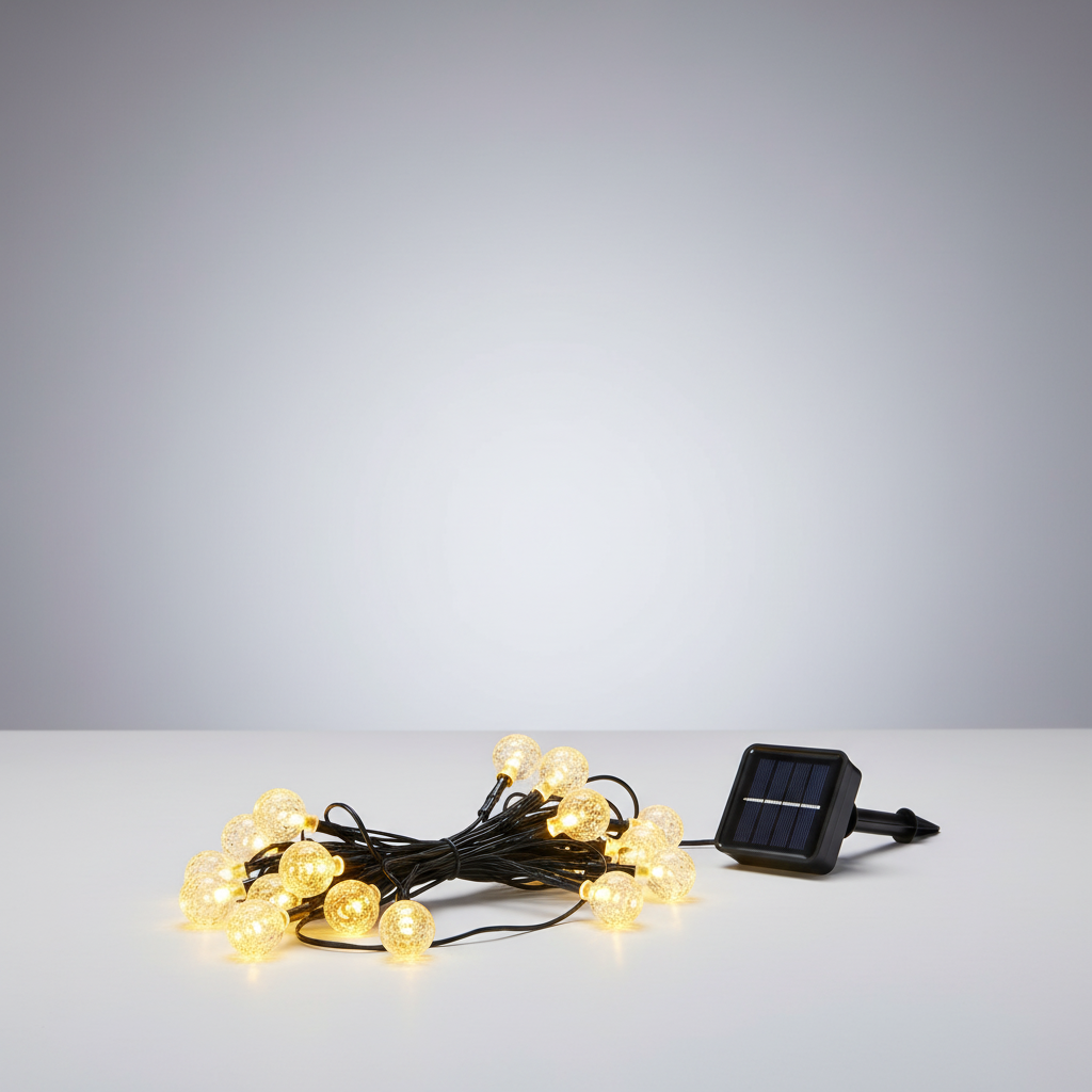 Lichtsnoer op zonne-energie met LED – LumenOrbs