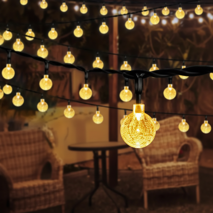 Lichtsnoer op zonne-energie met LED – LumenOrbs